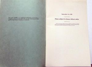 1909 Thru 1921 Ford Model T Illustrated Parts & Accessories List Reproduction