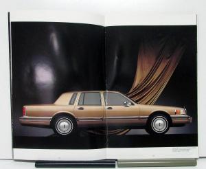 1990 Lincoln Town Car Signature Series Sales Brochure & Specifications