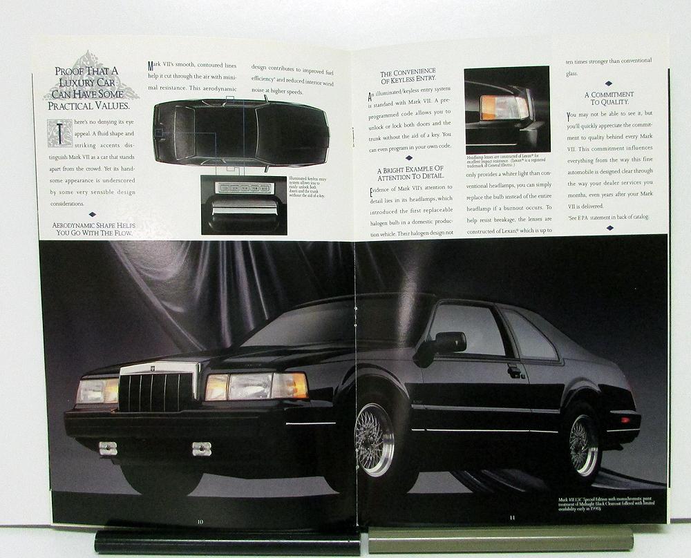 1990 Lincoln Continental  Town Car First Fifty Years 1940-1990 Sales Brochure 