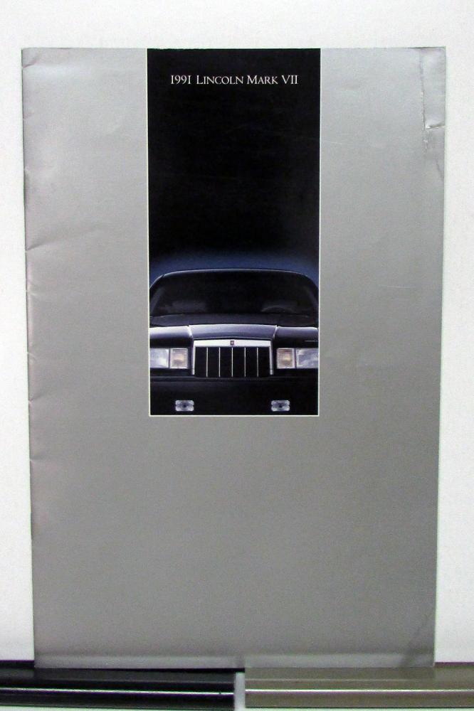 1991 Lincoln Mark VII LSC Bill Blass Specifications Sales Brochure Oversized