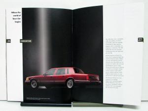 1992 Lincoln Town Car Sales Brochure & Specifications Oversized