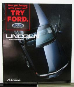 1992 Lincoln Continental Sales Brochure In Japanese Text