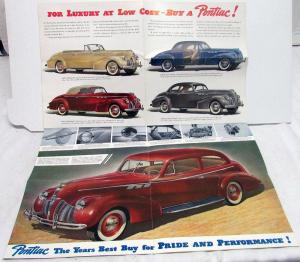 1940 Pontiac Original Sales Brochure Mailer Silver Streak De Luxe Six Eight 40