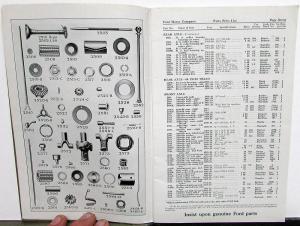 1909 Thru 1920 Ford Model T Price List Parts Illustrated Dated Dec 15 1920 Orig