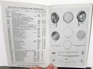 1909 Thru 1920 Ford Model T Price List Parts Illustrated Dated Dec 15 1920 Orig