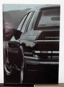 1993 Lincoln Continental Sales Brochure & Specifications Oversized
