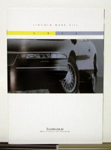1994 Lincoln Mark VIII Sales Brochure & Specifications Oversized