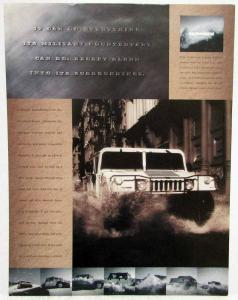 1996 Hummer It Can Do Everything Except Blend In Sales Data Sheet