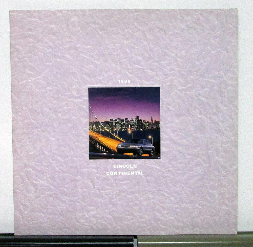 1998 Lincoln Continental Sales Brochure & Specifications