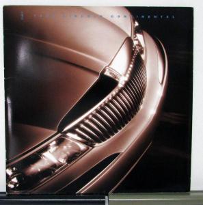 1999 Lincoln Continental Sales Brochure Portfolio & Specifications