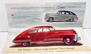 1946 Pontiac Torpedo Streamliner Silver Streak Sales Folder Mailer Original