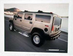 2004 Hummer H2 Sales Data Sheet