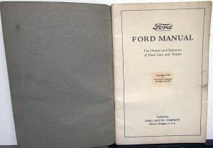 1926 Ford Cars & Trucks Owners Operators Guide Manual Original