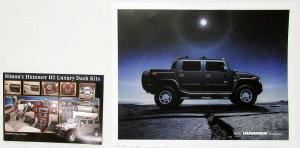 2005 Hummer H2 SUT Sales Data Sheet with Simons Luxury Dash Kit Promotional Card
