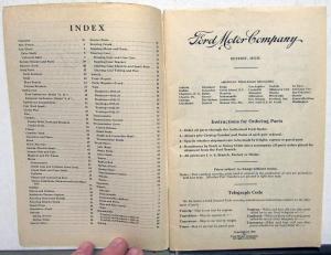 1928 Ford Model T Price List of Parts Orig Effect  Aug 5 1928 For 1909 To 1927