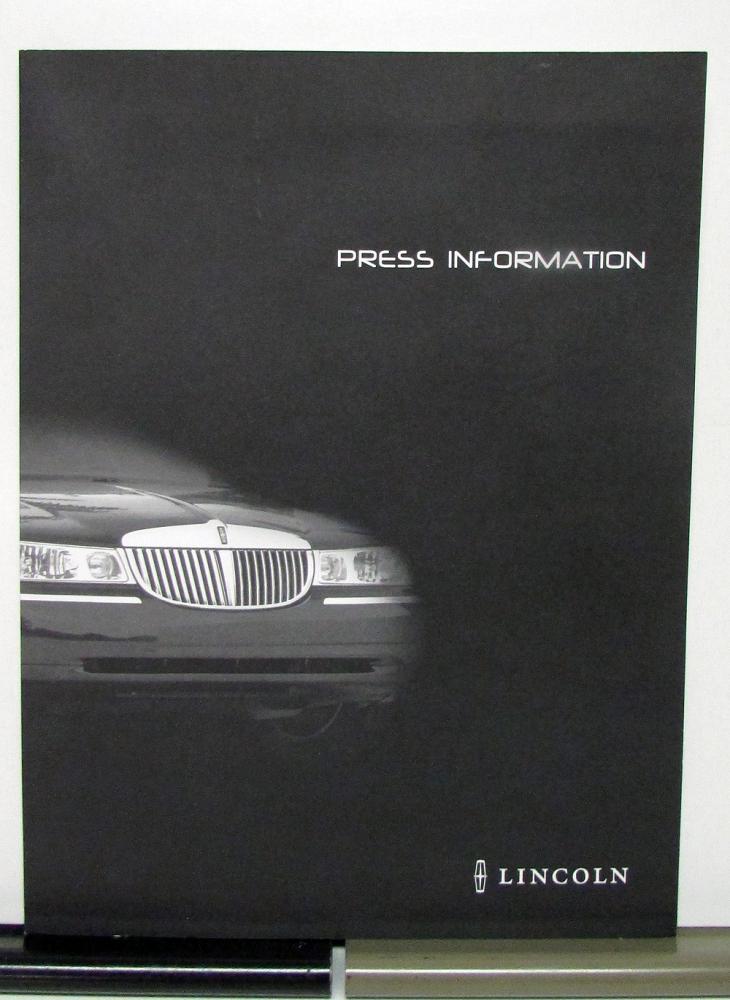 2000 2001 Lincoln Town Car And LS Press Kit Portfolio