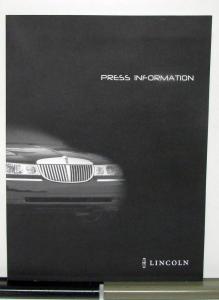 2000 2001 Lincoln Town Car And LS Press Kit Portfolio