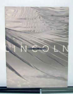 2002 Lincoln Continental Sales Brochure & Specifications