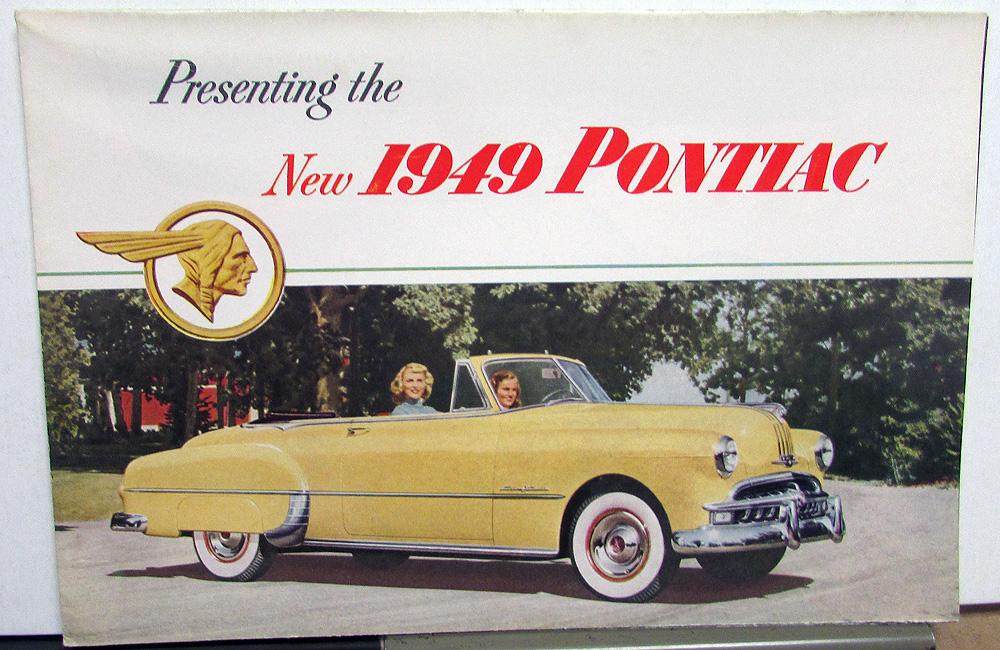 1949 Pontiac Chieftain Streamliner Chieftain Wagon Woody 49 Color Sales Folder
