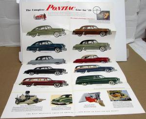 1949 Pontiac Chieftain Streamliner Chieftain Wagon Woody 49 Color Sales Folder