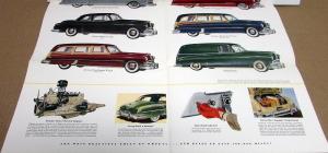 1949 Pontiac Chieftain Streamliner Chieftain Wagon Woody 49 Color Sales Folder