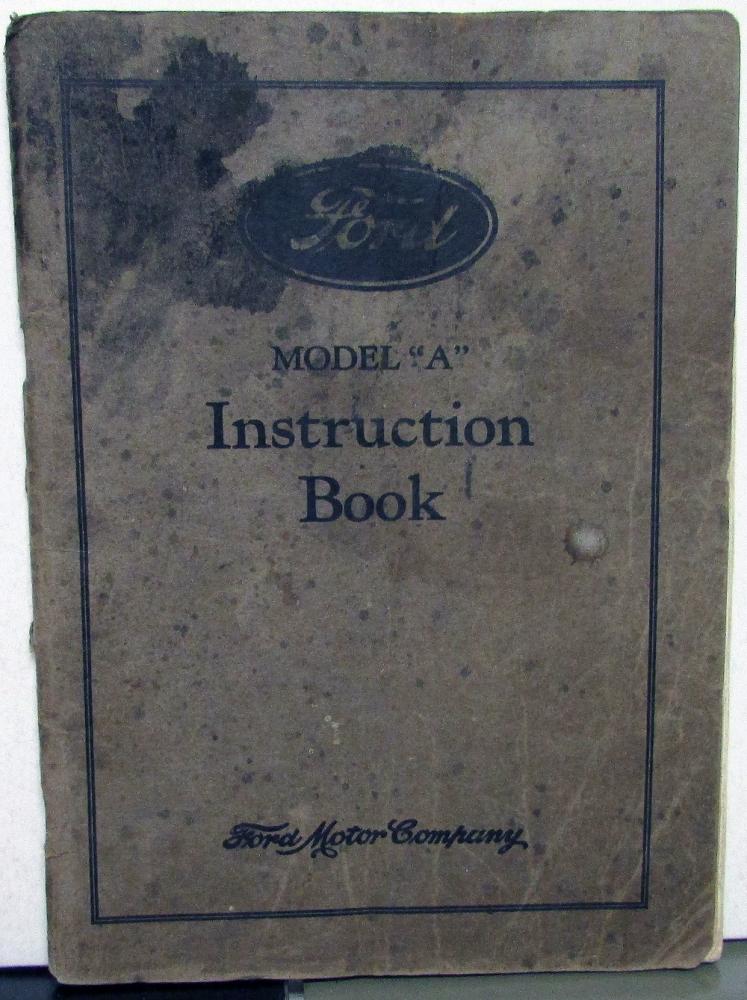 1928   28 FORD MODEL A  OWNER'S MANUAL 