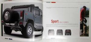 2007 Hummer H2 Full Featured Sales Brochure - Italian Text