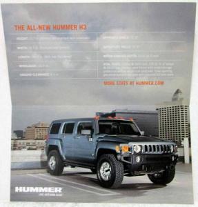 2006 Hummer H3 Stats Data Sales Folder