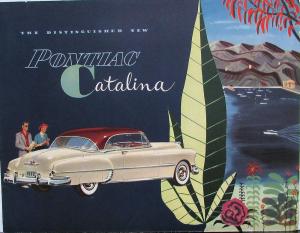 1950 Pontiac Catalina De Luxe and Super De Luxe Sales Brochure Large Folder Orig