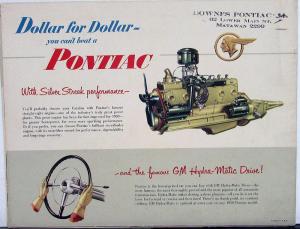 1950 Pontiac Catalina De Luxe and Super De Luxe Sales Brochure Large Folder Orig