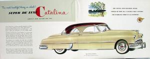 1950 Pontiac Catalina De Luxe and Super De Luxe Sales Brochure Large Folder Orig