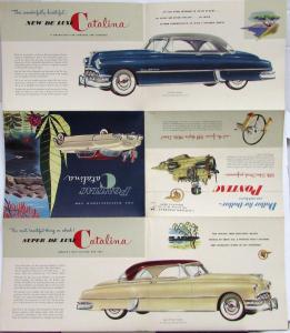 1950 Pontiac Catalina De Luxe and Super De Luxe Sales Brochure Large Folder Orig