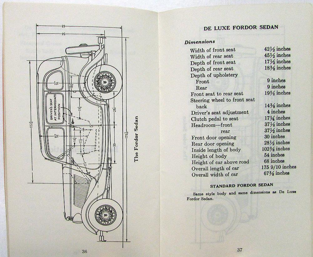 1934 Ford V8 Car Details & Specifications Salesmens Book Reproduction