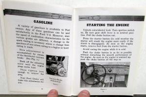 1936 Ford V8 Car Reference Book Owners Manual Reproduction