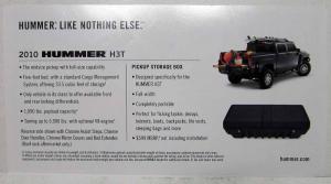 2010 Hummer H3T Sales Data Sheet