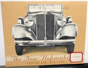 1932 Hupmobile Eight & Six Series 216 222 226 Sales Folder Brochure Original