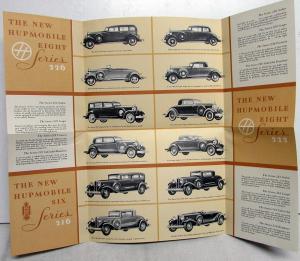 1932 Hupmobile Eight & Six Series 216 222 226 Sales Folder Brochure Original