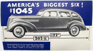 1938 Hupmobile Evanair Conditioner Heats & Ventilates Sales Folder Brochure Orig