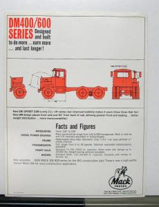 1966 Mack Truck DM 400 600 Series Sales Brochure