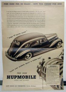 1938 Hupmobile 6 Custom 6 8 & Major Features Auto Show Sales Flyer Brochure Orig