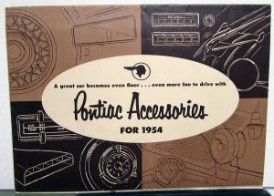 1954 Pontiac Accessories Brochure Large Folder Original Dealer Group Packages 54