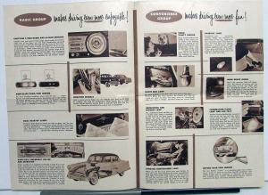 1954 Pontiac Accessories Brochure Large Folder Original Dealer Group Packages 54