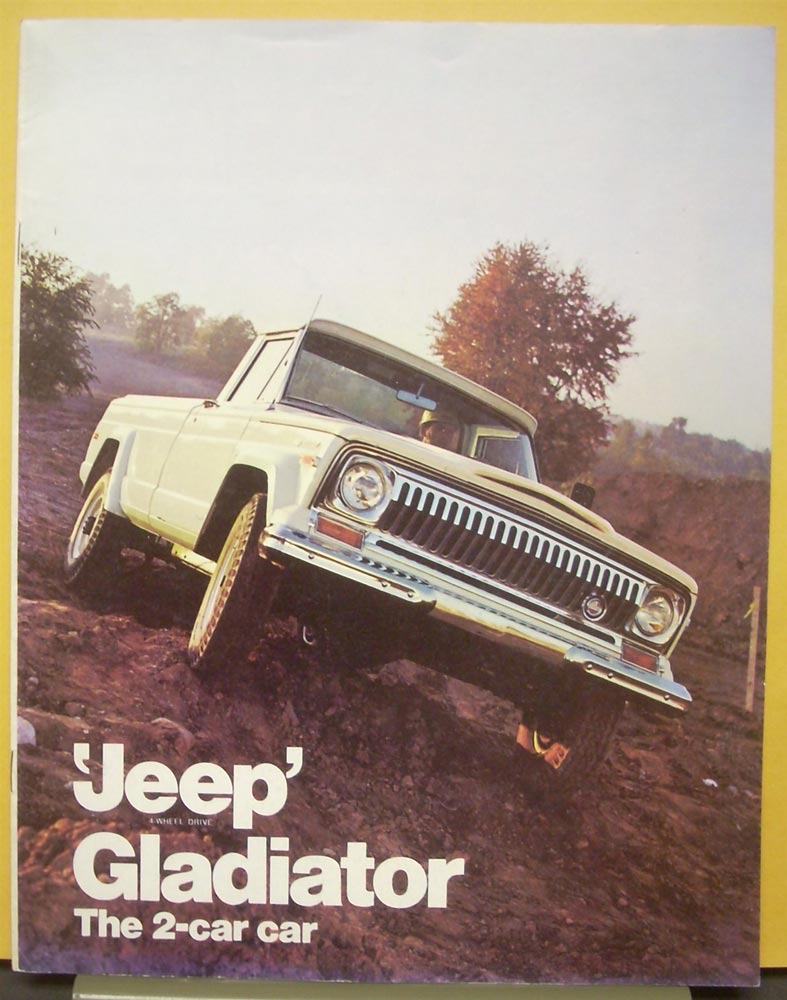 1970 Jeep 4 Wheel Drive Gladiator The 2-Car Car Original Sales Brochure
