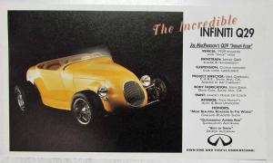 1994 Auto Show Handout Card of Joe MacPhersons Incredible Q29 Infiniti Flyer