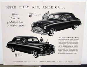 1947 Kaiser Special Frazer Americas First Motor Cars Sales Brochure Folder Orig