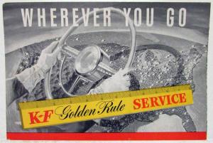 1947 1948 Kaiser Frazer K F Golden Rule Service Sales Folder Brochure Original