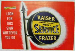 1947 1948 Kaiser Frazer K F Golden Rule Service Sales Folder Brochure Original