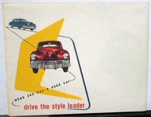 1948 Kaiser Frazer Sales Mailer Folder When You Buy Used Drive the Style Leader