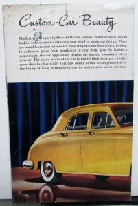 1948 1949 Kaiser 6 Cylinder Car Sales Folder Brochure Original