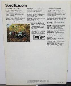 1970 Jeep 4WD Universal Original Sales Brochure